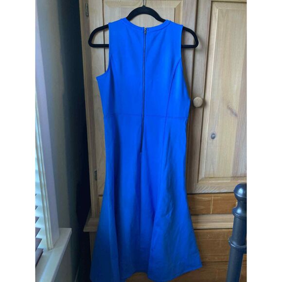 LOFT | NWOT Ponte Seamed Tank Midi Dress in Cobalt Blue | Size 6 - Picture 3 of 6